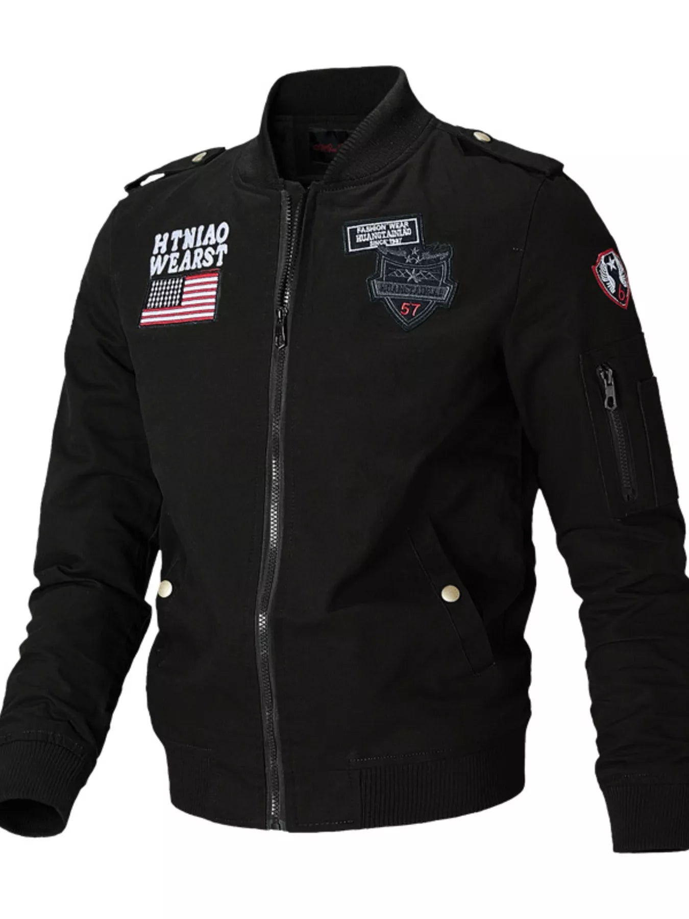Men's Plus Size Zip Up Long Sleeve Jacket - PBNJ FASHIONS