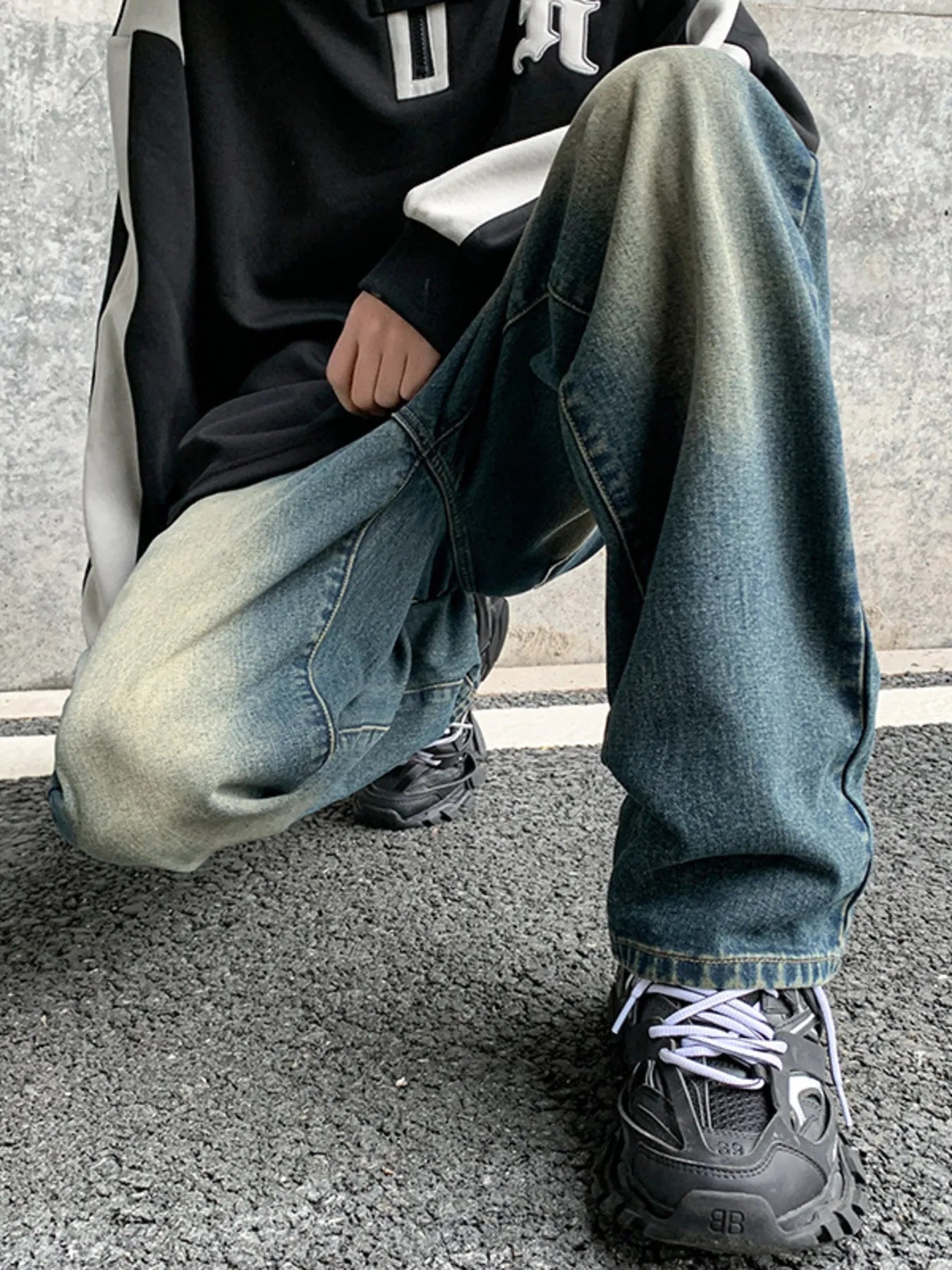 Men's Loose Fit Washed Cotton Jeans with Slightly Stretchy Fabric - Machine Wash - PBNJ FASHIONS