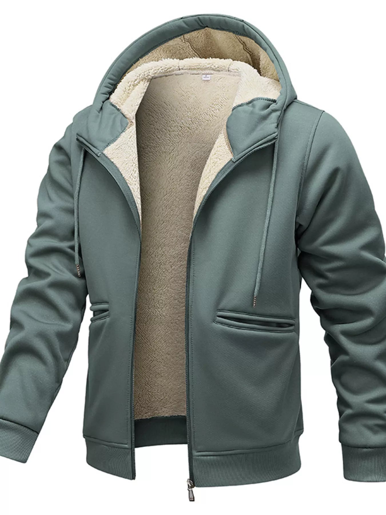 Men's Full Size Warm Fleece Lined Zip - Up Hoodie Plus Size - PBNJ FASHIONS