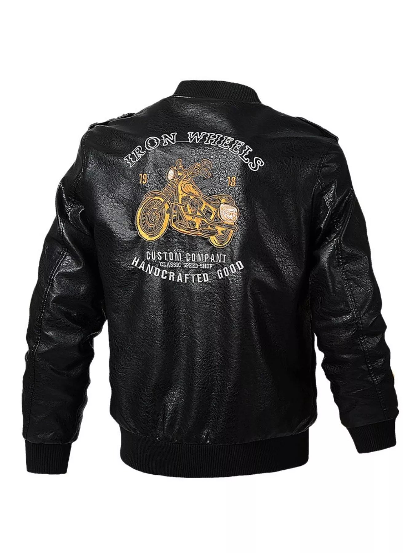 Men's Plus Size Zip Up Leather Jacket - PBNJ FASHIONS