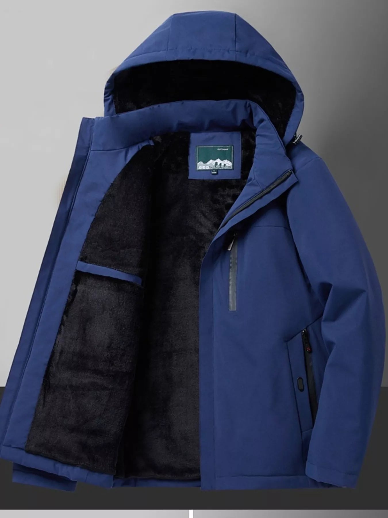 Men's Plus Size Warm Fleece Lined Hooded Winter Coat - PBNJ FASHIONS