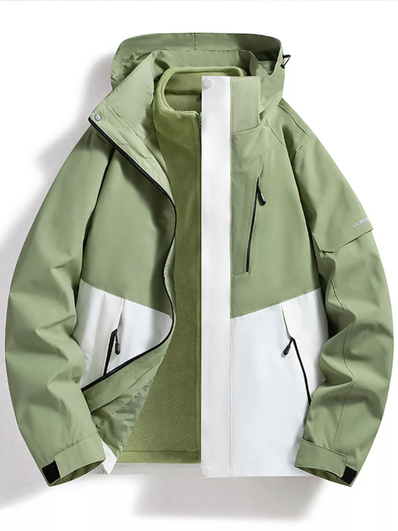 Men's Full Size Zip Up Hooded Waterproof Outdoor Jacket Plus Size - PBNJ FASHIONS