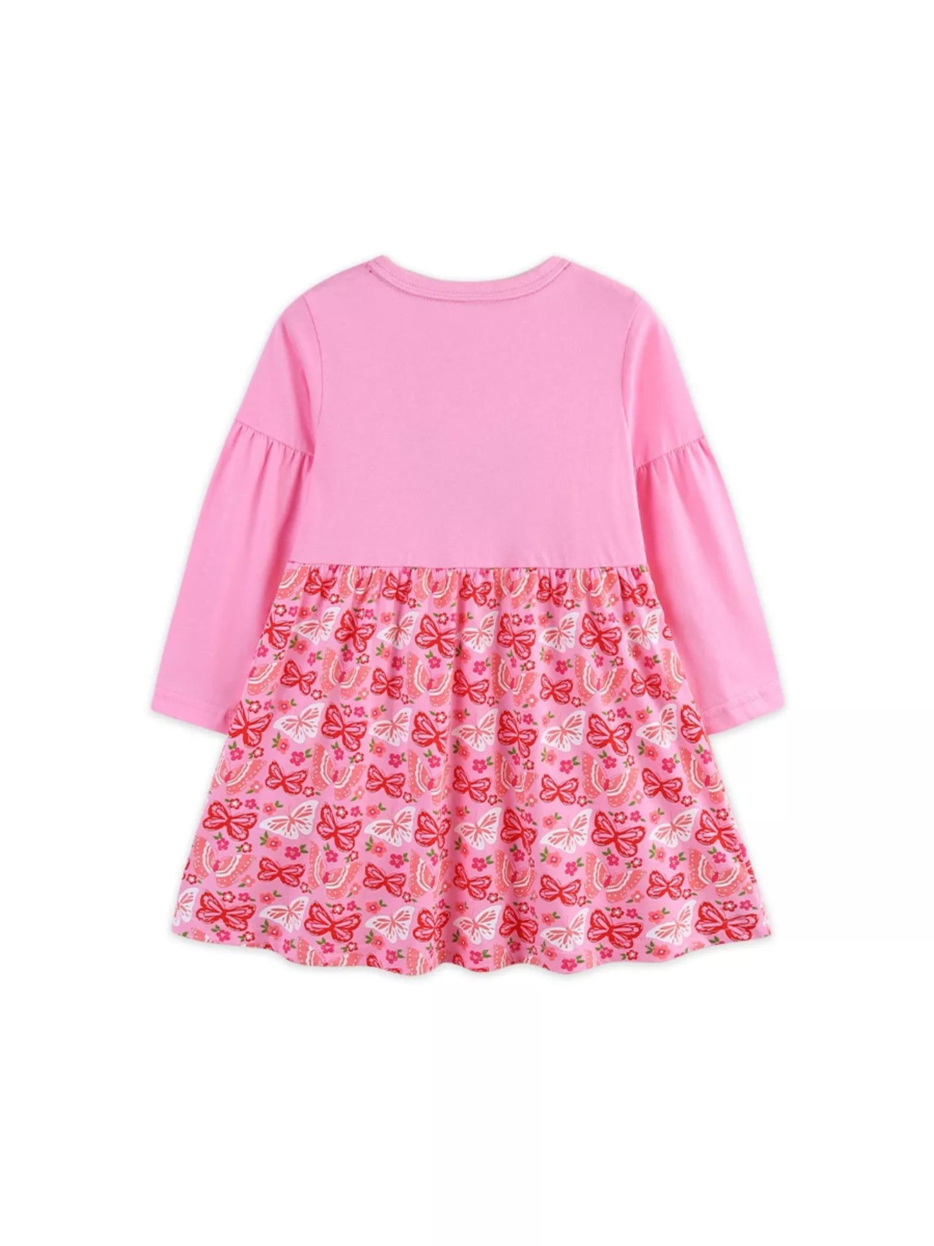 Children's Butterfly Long Sleeve Casual Dress - PBNJ FASHIONS