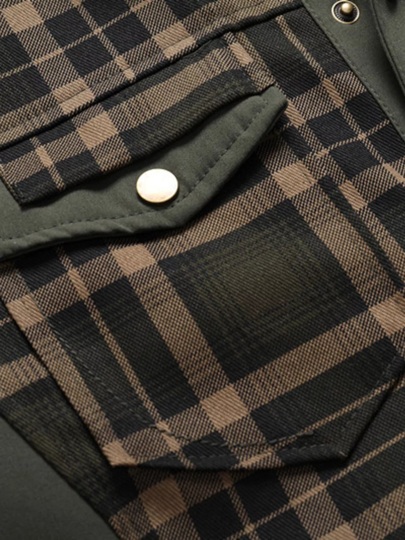 Men's Full Size Button Up Long Sleeve Plaid Shirt Plus Size - PBNJ FASHIONS