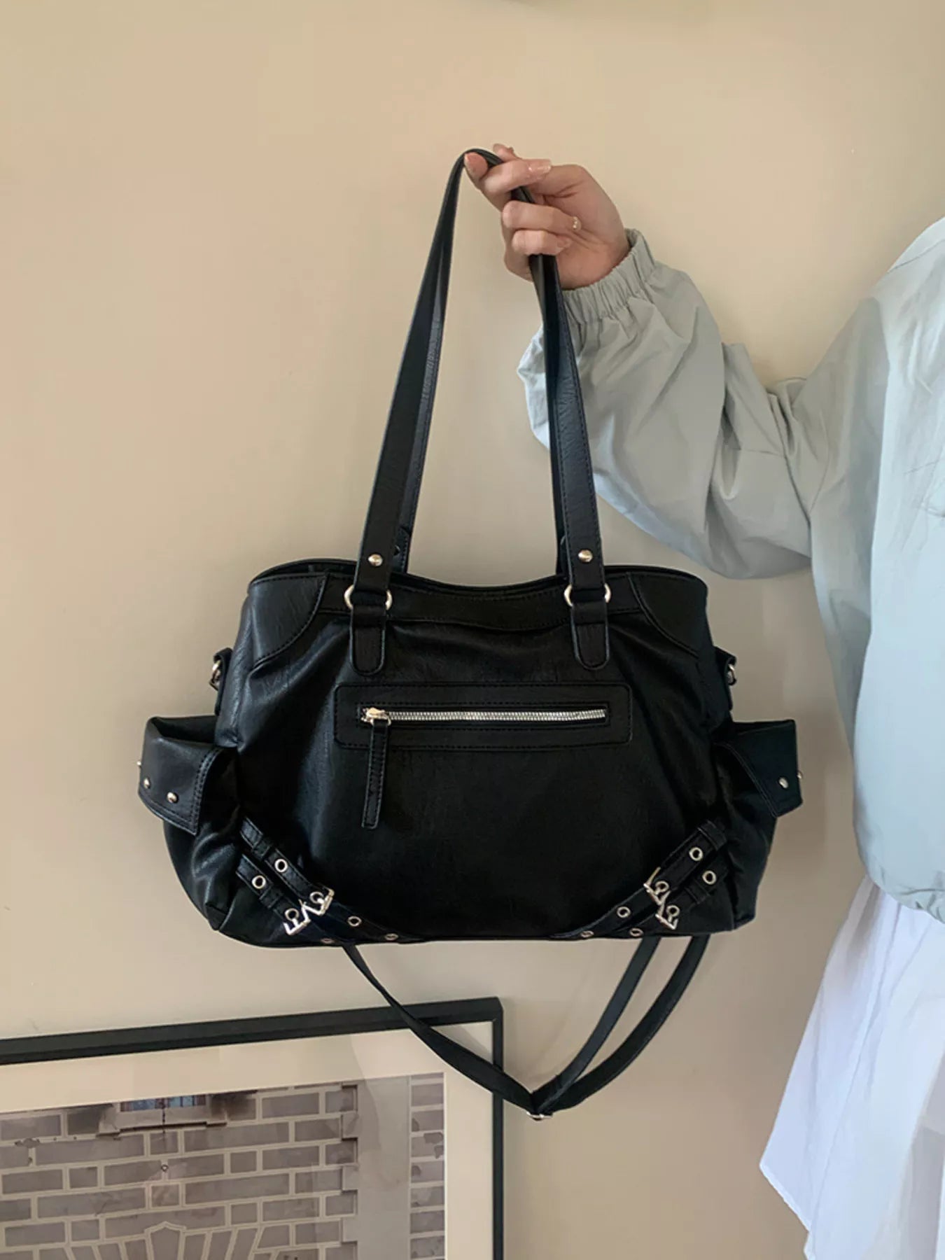 Rivet Decor Crossbody Bag - PBNJ FASHIONS