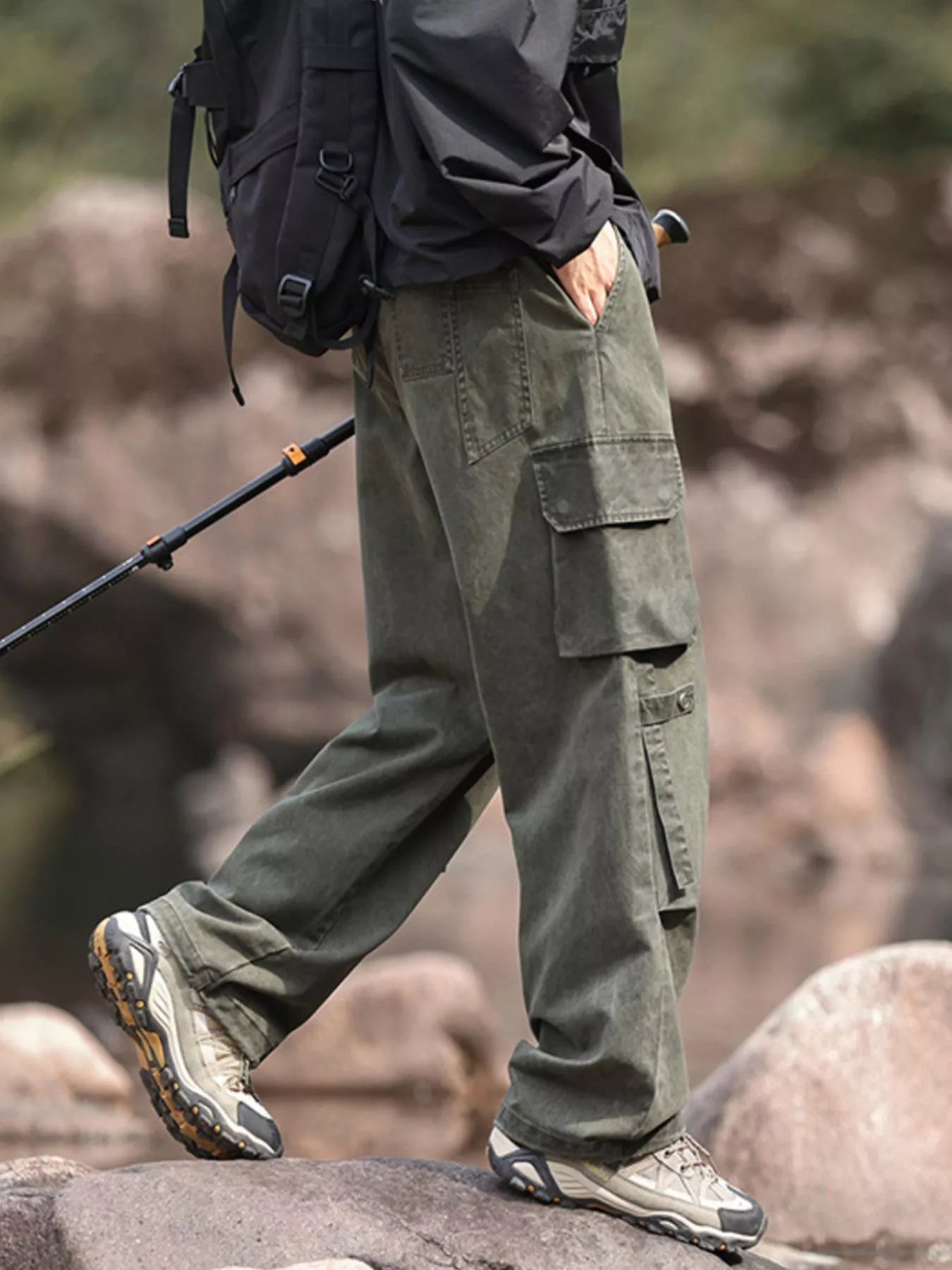 Men's Plus Size Relaxed Fit Cargo Pants - PBNJ FASHIONS