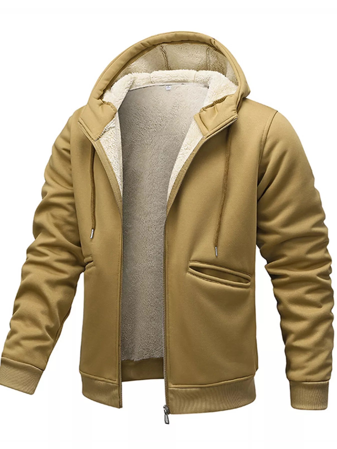 Men's Full Size Warm Fleece Lined Zip - Up Hoodie Plus Size - PBNJ FASHIONS