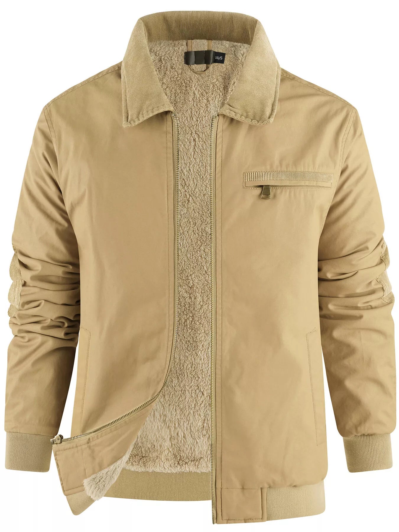 Men's Sherpa Lined Zip Up Jacket - PBNJ FASHIONS