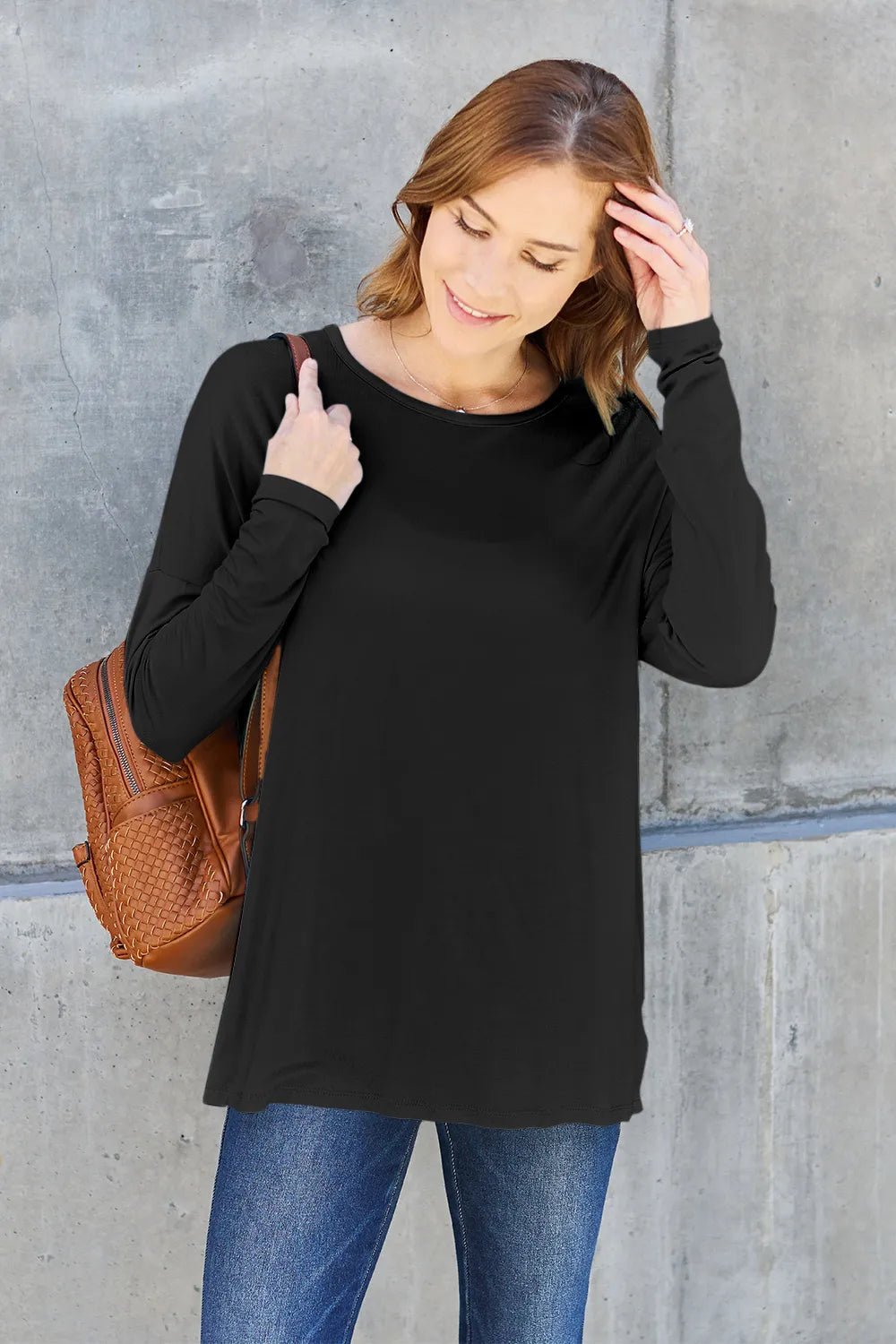 Basic Bae Full Size Round Neck Dropped Shoulder T-Shirt - PBNJ FASHIONS