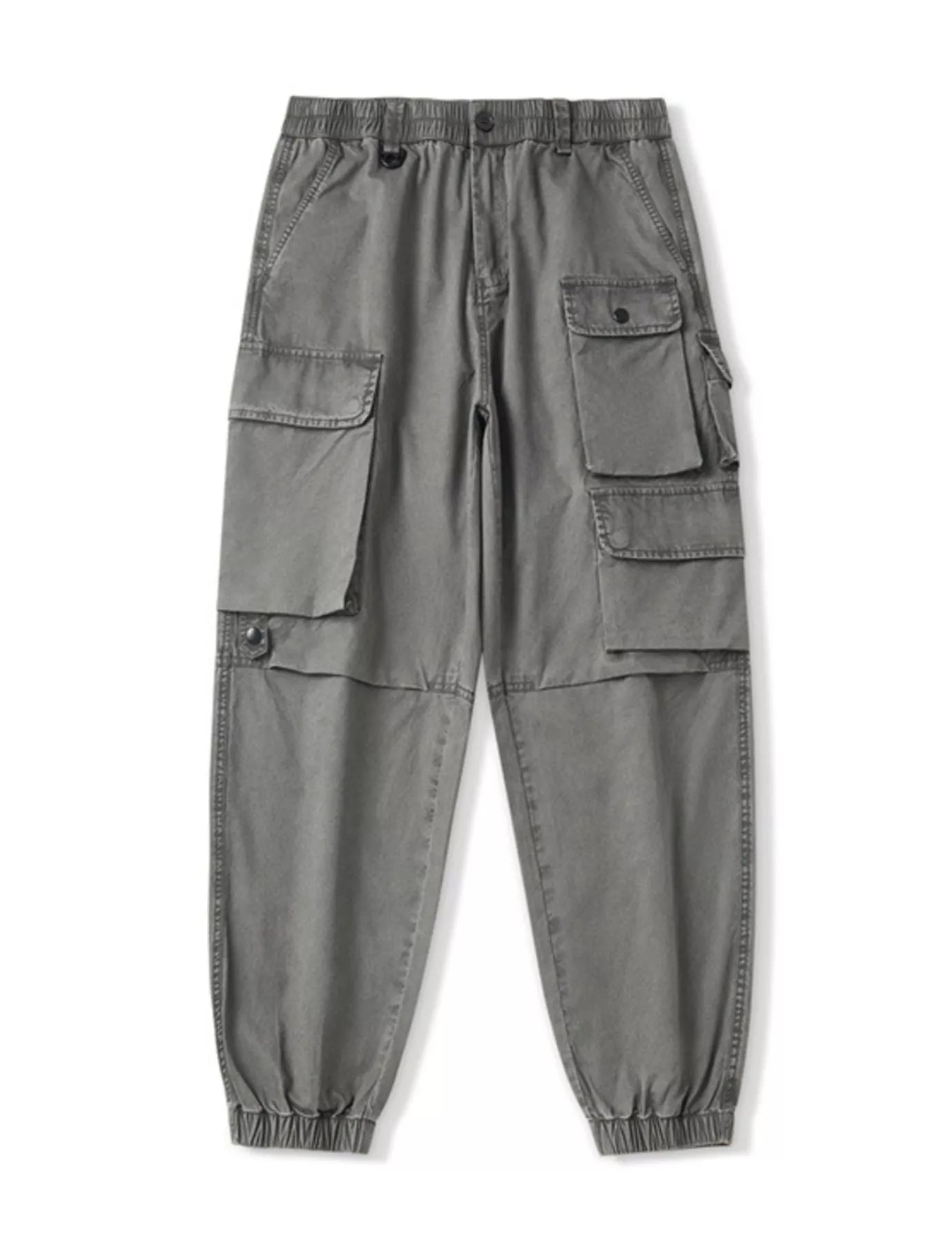Men's Plus Size Relaxed Fit Multi - Pocket Cargo Pants - PBNJ FASHIONS