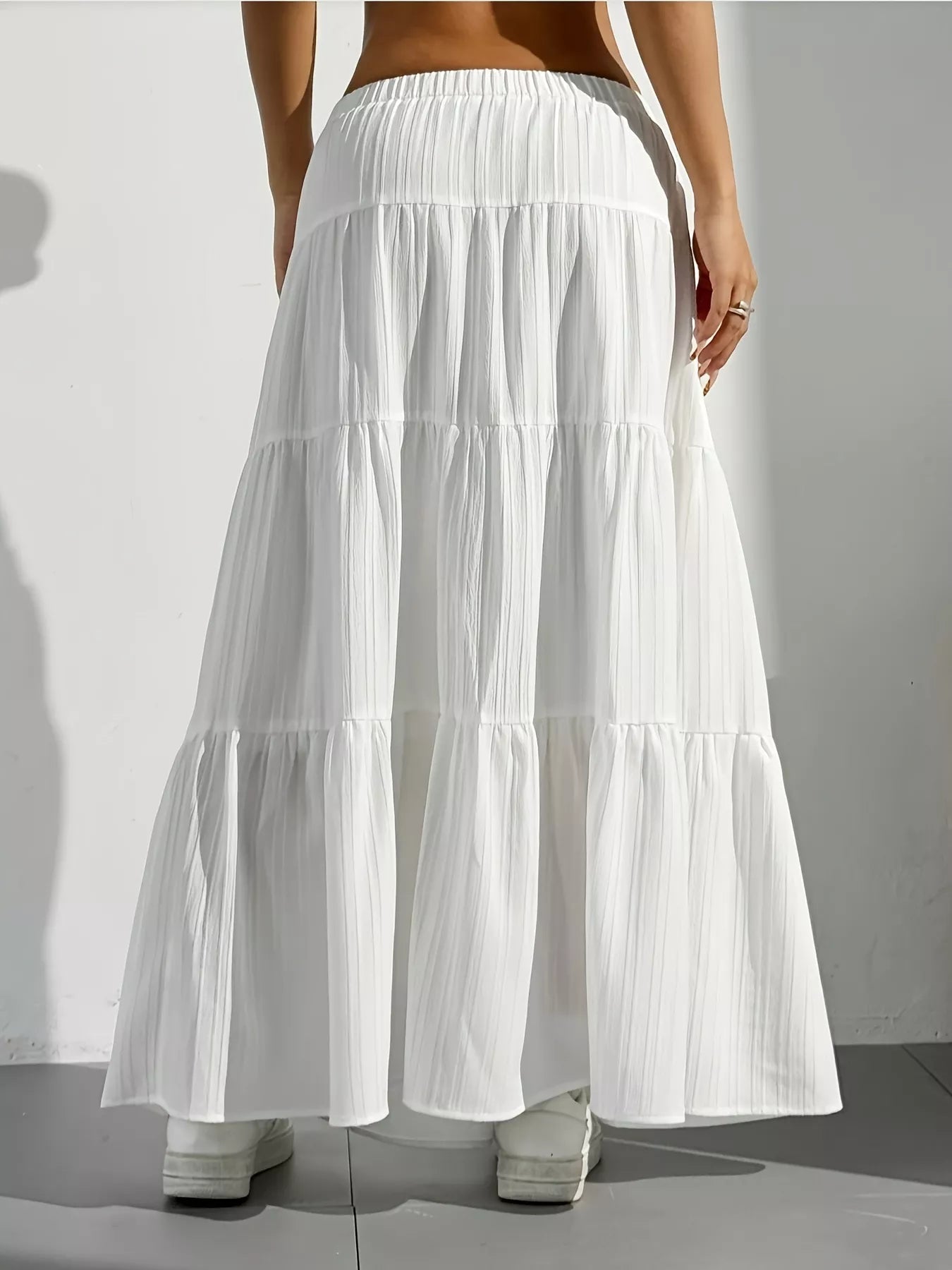 Flowy Tiered Maxi Skirt - PBNJ FASHIONS