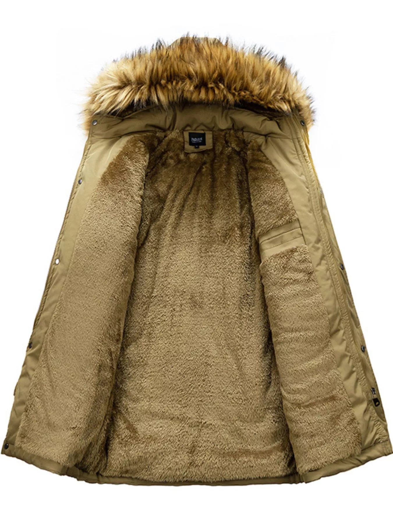 Men's Plus Size Fur Hooded Winter Parka Coat - PBNJ FASHIONS