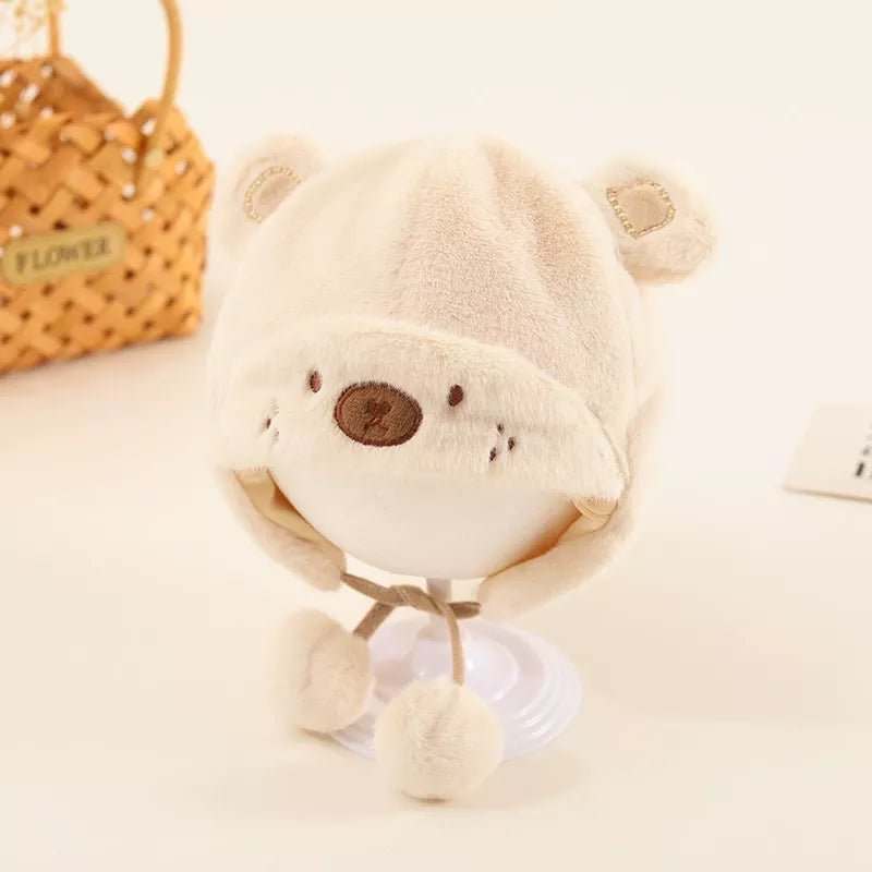Children's Cute Bear Ear Plush Hat - PBNJ FASHIONS