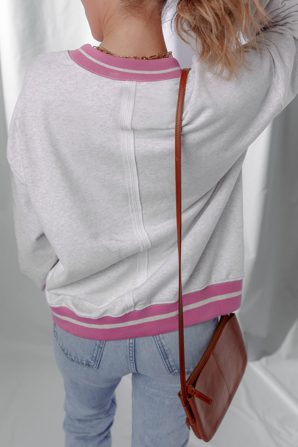 Caroline Flower Crew Neck Sweatshirt-1