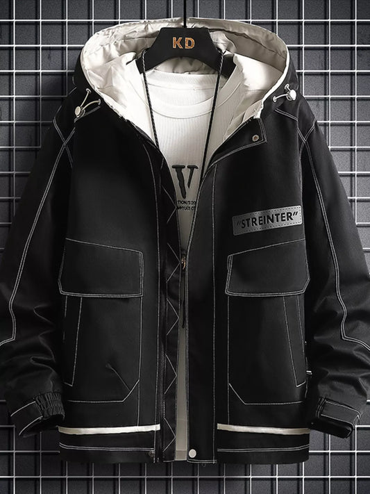 Men's Plus Size Hooded Casual Lightweight Jacket - PBNJ FASHIONS