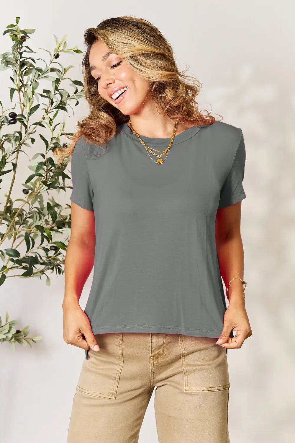 Basic Bae Full Size Round Neck Short Sleeve T-Shirt - PBNJ FASHIONS