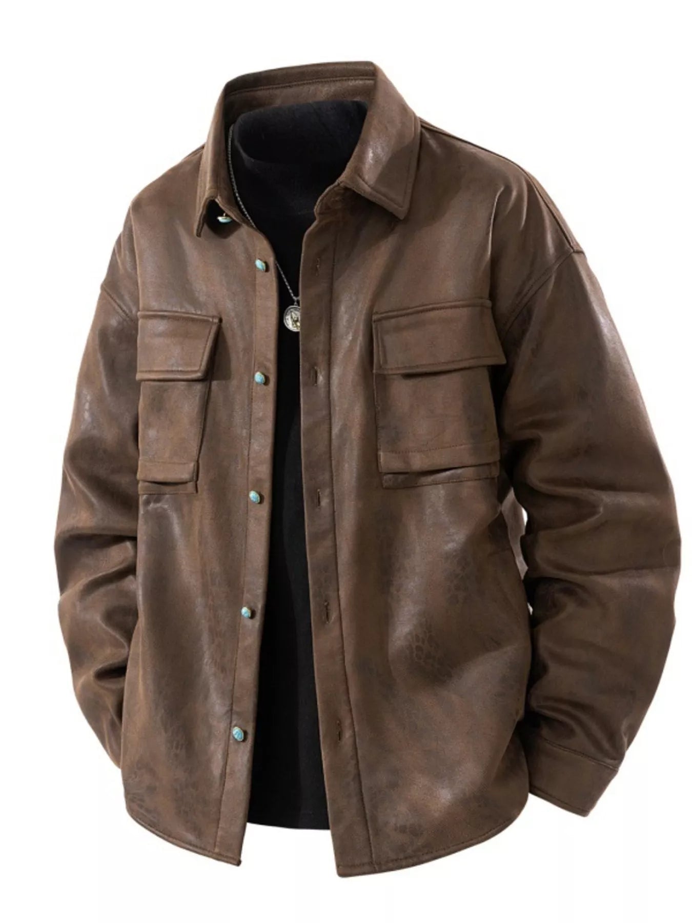 Men's Plus Size Button Up Casual Jacket - PBNJ FASHIONS