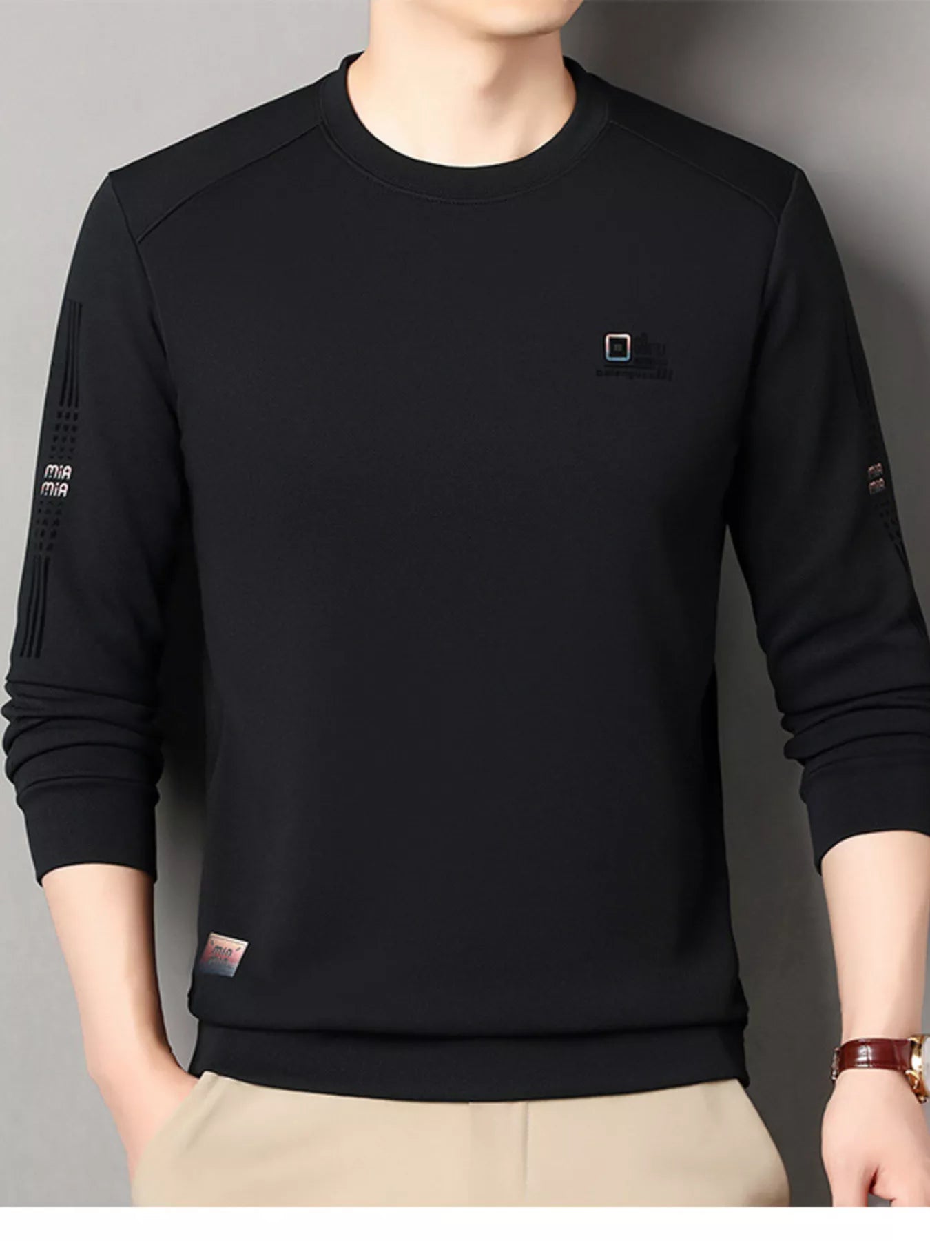 Men's Plus Size Casual Long Sleeve T-Shirt - PBNJ FASHIONS