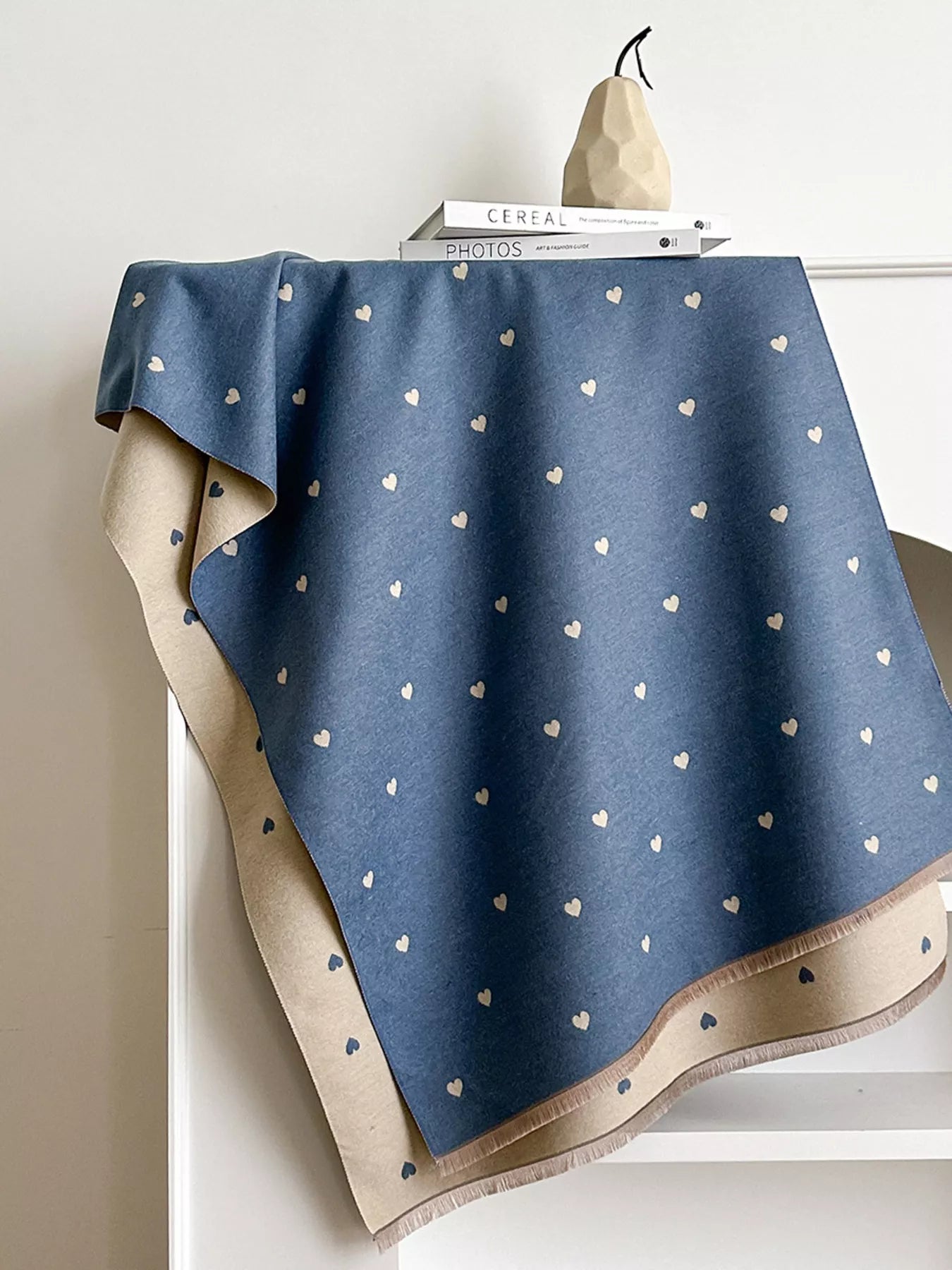 Heart Raw Hem Scarf - PBNJ FASHIONS