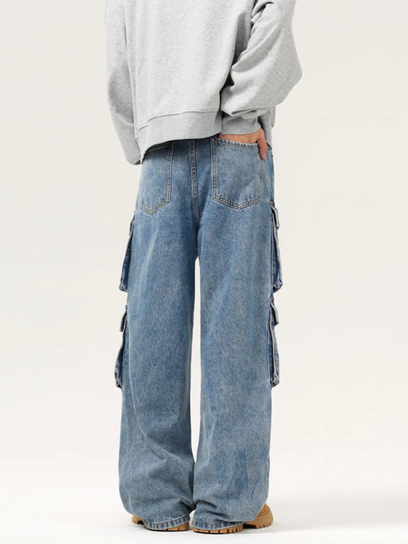 Men's Wash Multi - Pocket Cargo Jeans - PBNJ FASHIONS