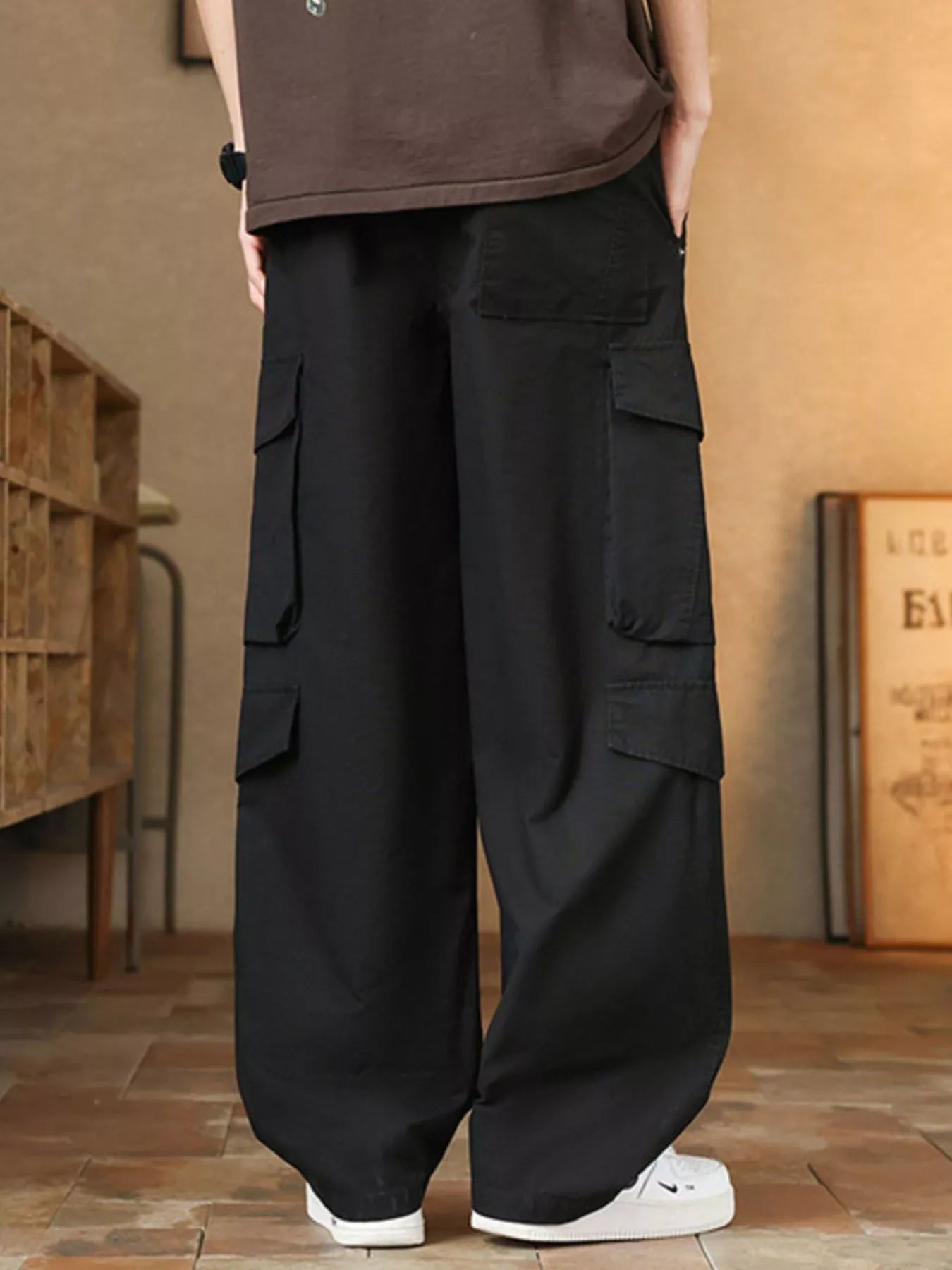 Men's Plus Size Loose Fit Cargo Pants with Drawstring - PBNJ FASHIONS