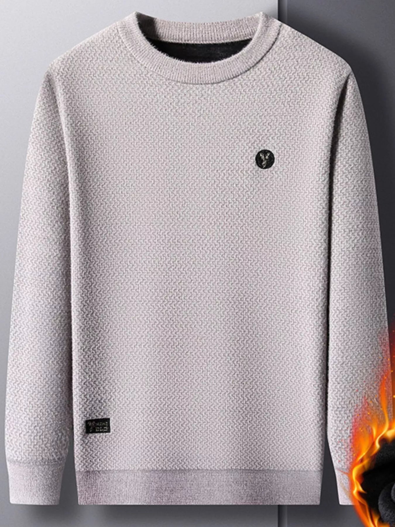 Men's Plus Size Textured Knit Mock Neck Sweater - PBNJ FASHIONS