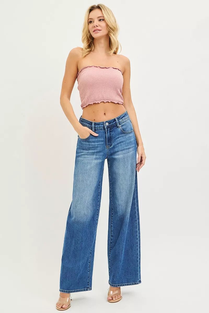 RISEN Slouchy Baggy Jeans with Pockets - PBNJ FASHIONS
