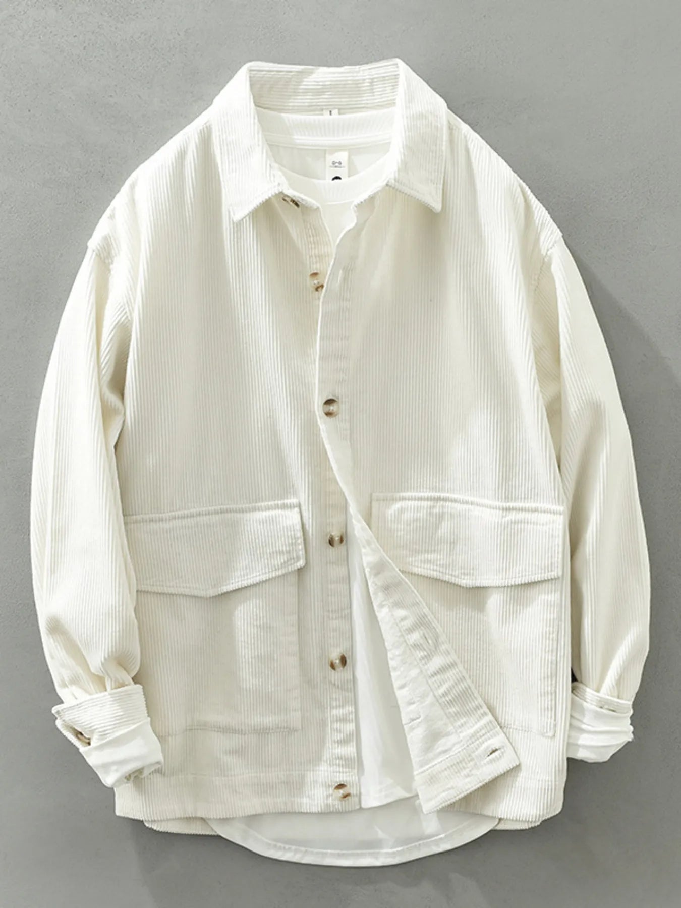 Men's Plus Size Corduroy Button - Down Shirt - PBNJ FASHIONS