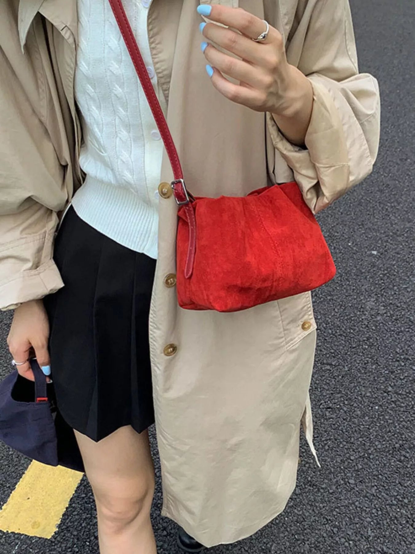 Suede Adjustable Strap Crossbody Bag - PBNJ FASHIONS