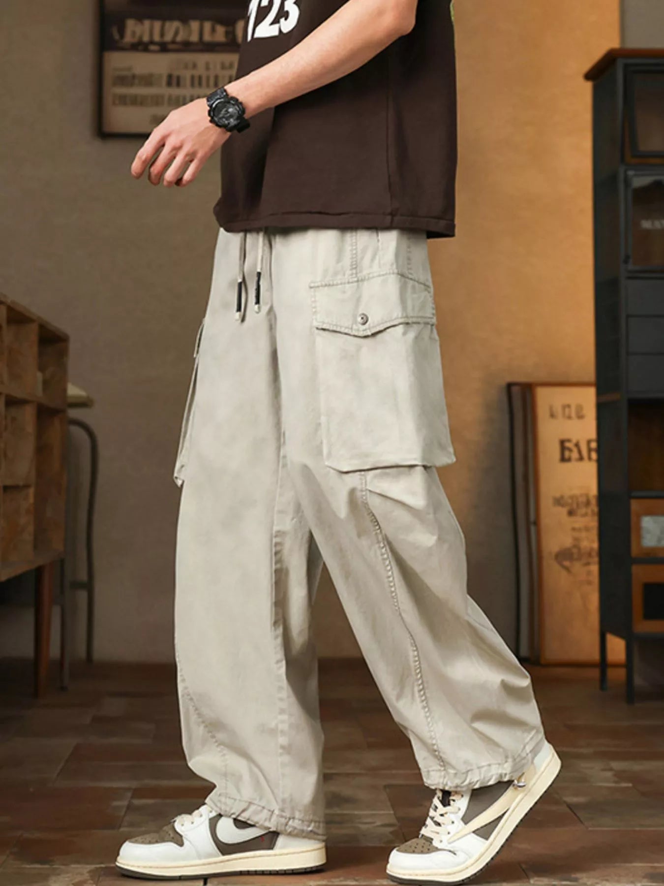Men's Plus Size Casual Loose Fit Cargo Pants - PBNJ FASHIONS