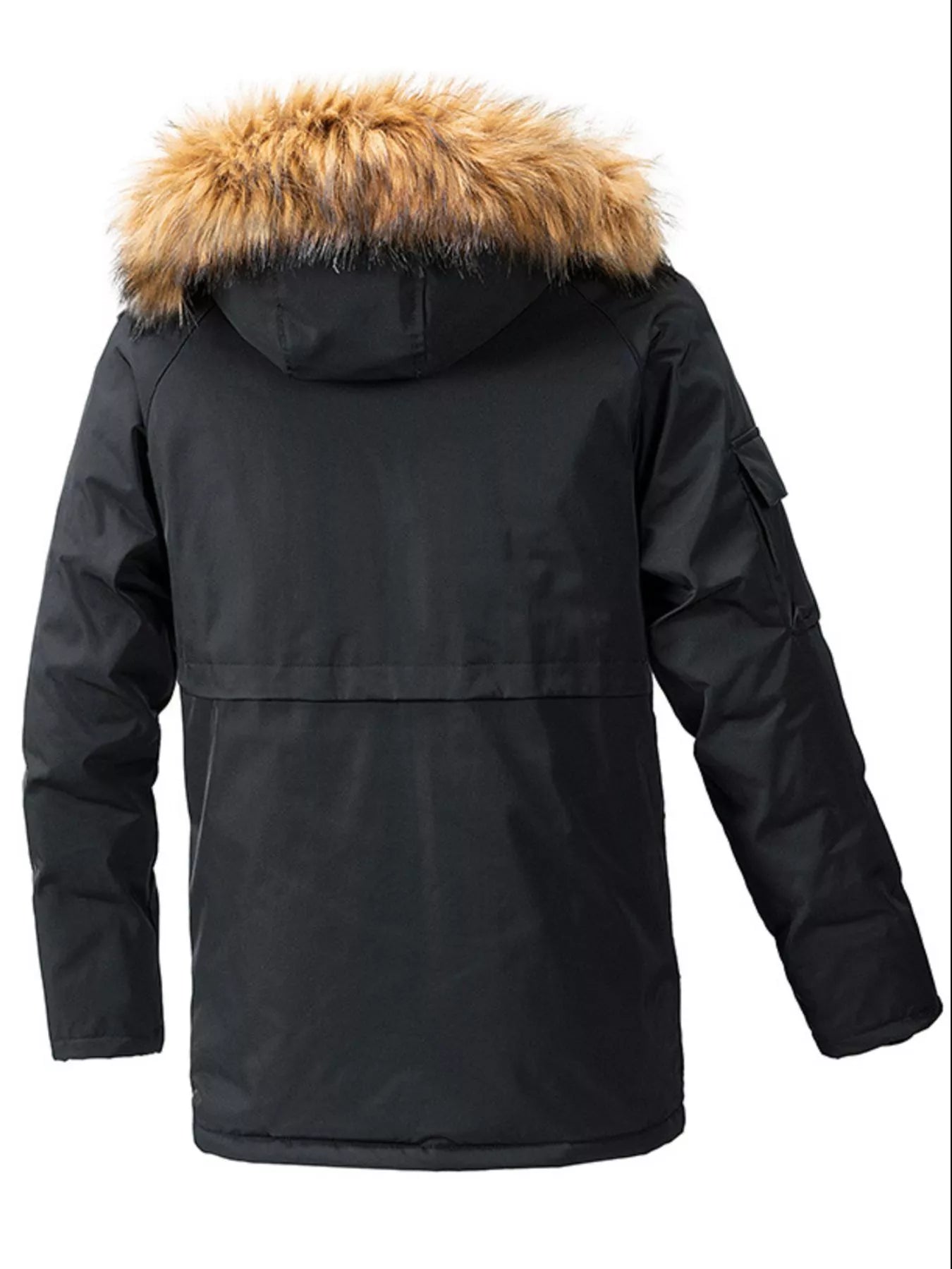 Men's Plus Size Fur Hooded Winter Parka Coat - PBNJ FASHIONS