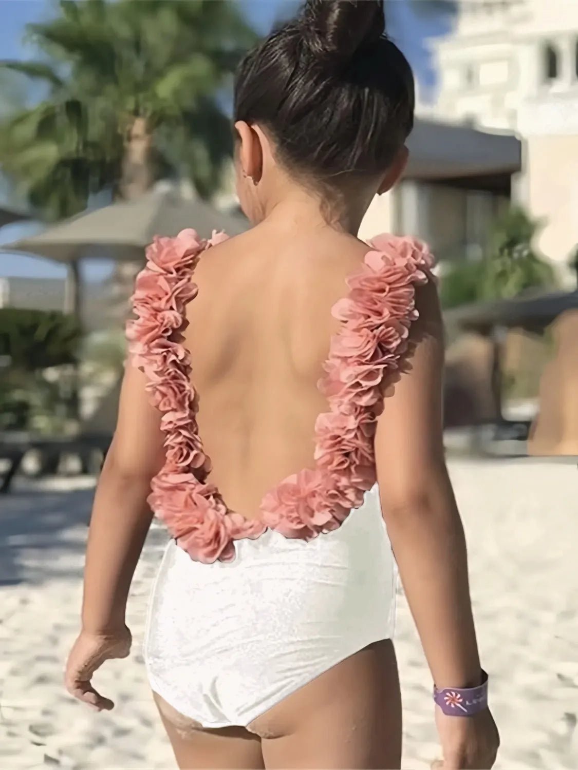 Backless Petal Strap Parent - Child Swimsuit - PBNJ FASHIONS