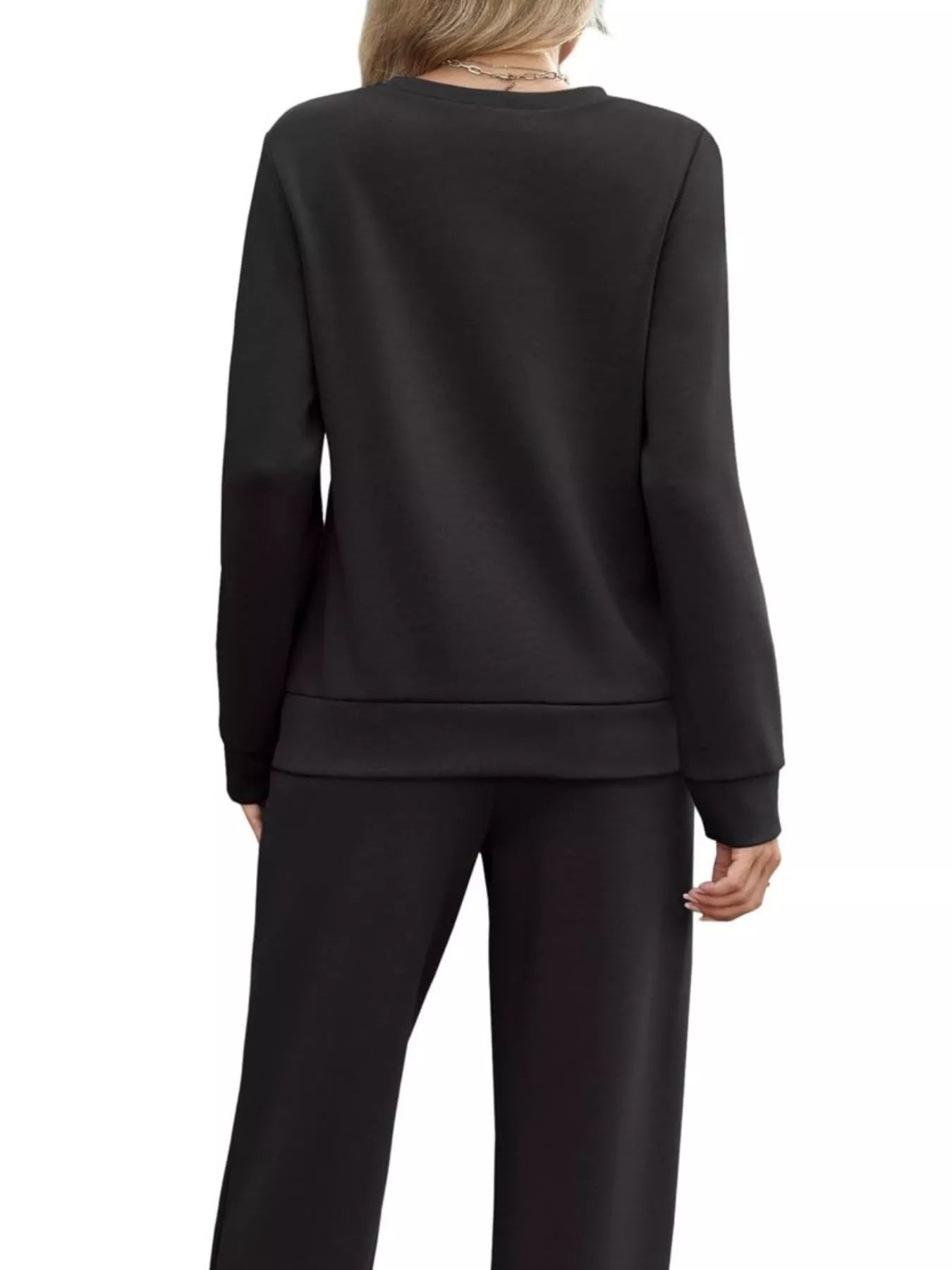 Full Size Casual Long Sleeve Top and Pants Set Plus Size - PBNJ FASHIONS