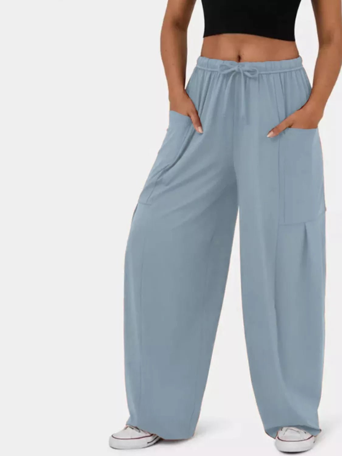 Relaxed Fit Drawstring Pants - PBNJ FASHIONS