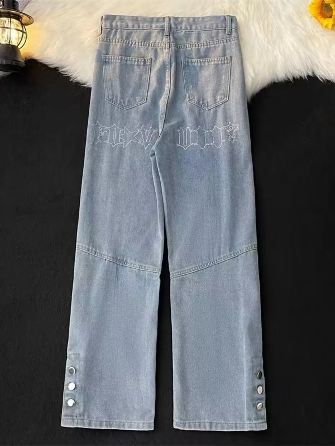 Men's Full Size Distressed Wide Leg Jeans Plus Size - PBNJ FASHIONS