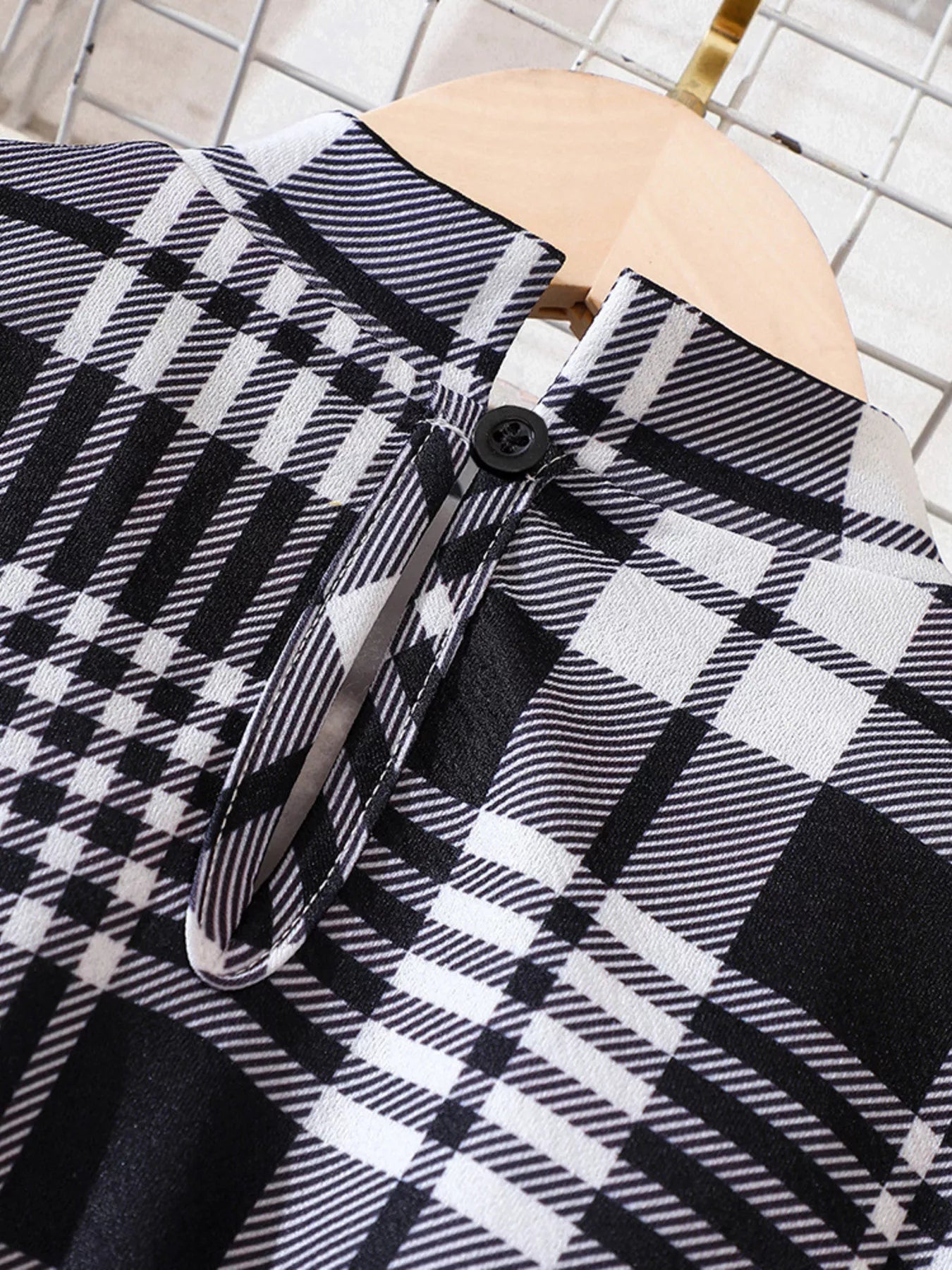 Children's Plaid Print Long Sleeve Dress - PBNJ FASHIONS