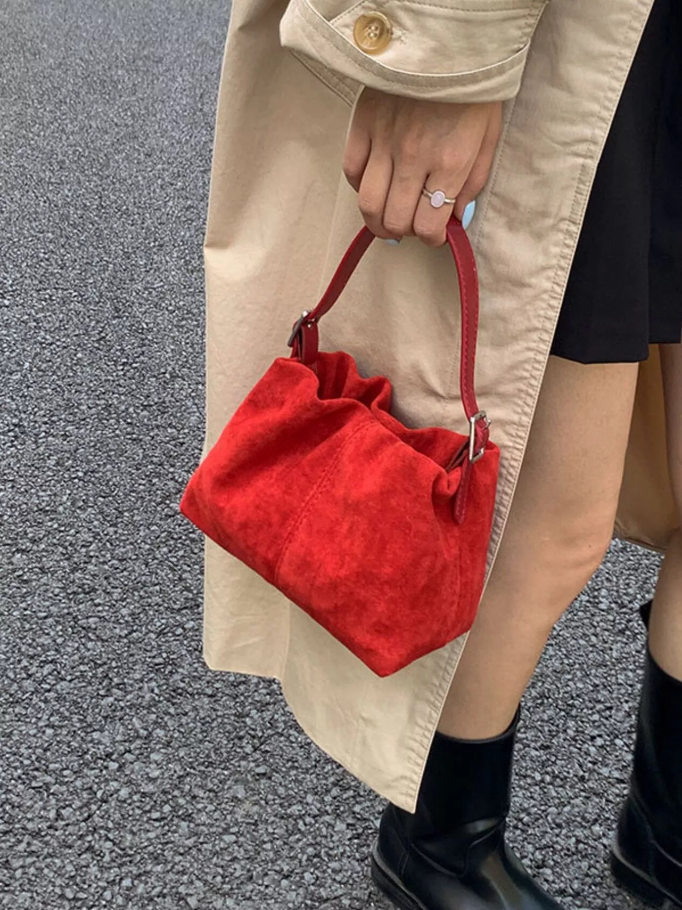 Suede Adjustable Strap Crossbody Bag - PBNJ FASHIONS