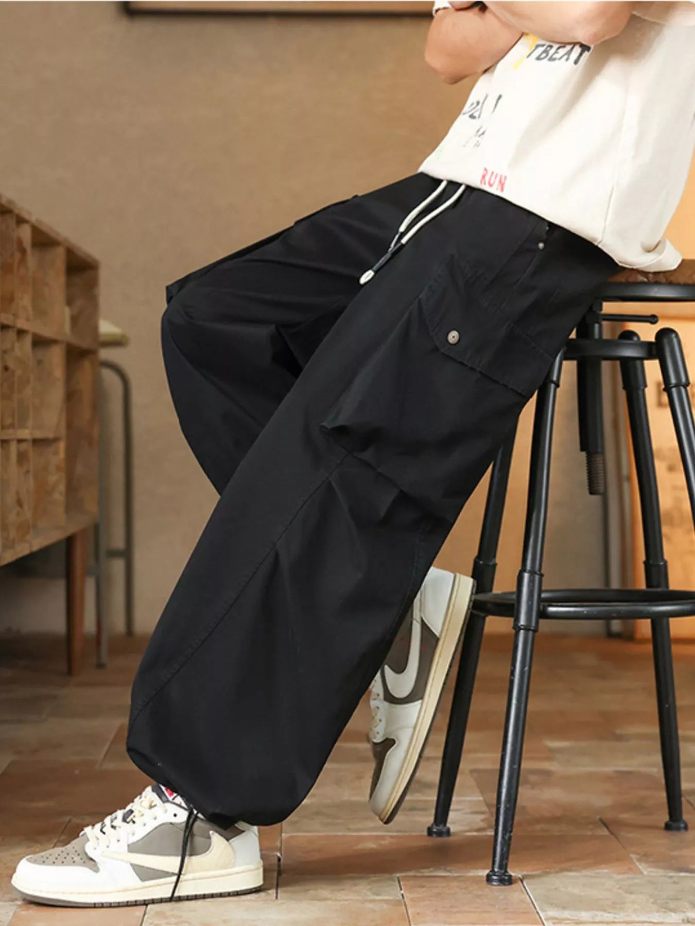 Men's Plus Size Casual Loose Fit Cargo Pants - PBNJ FASHIONS
