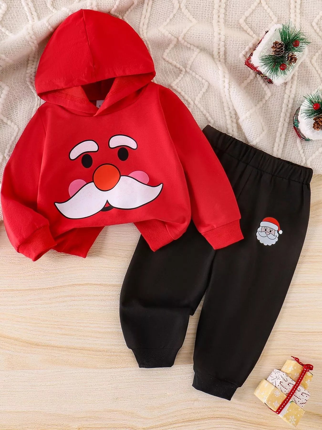 Children's Christmas Santa Hoodie & Pants Set - PBNJ FASHIONS