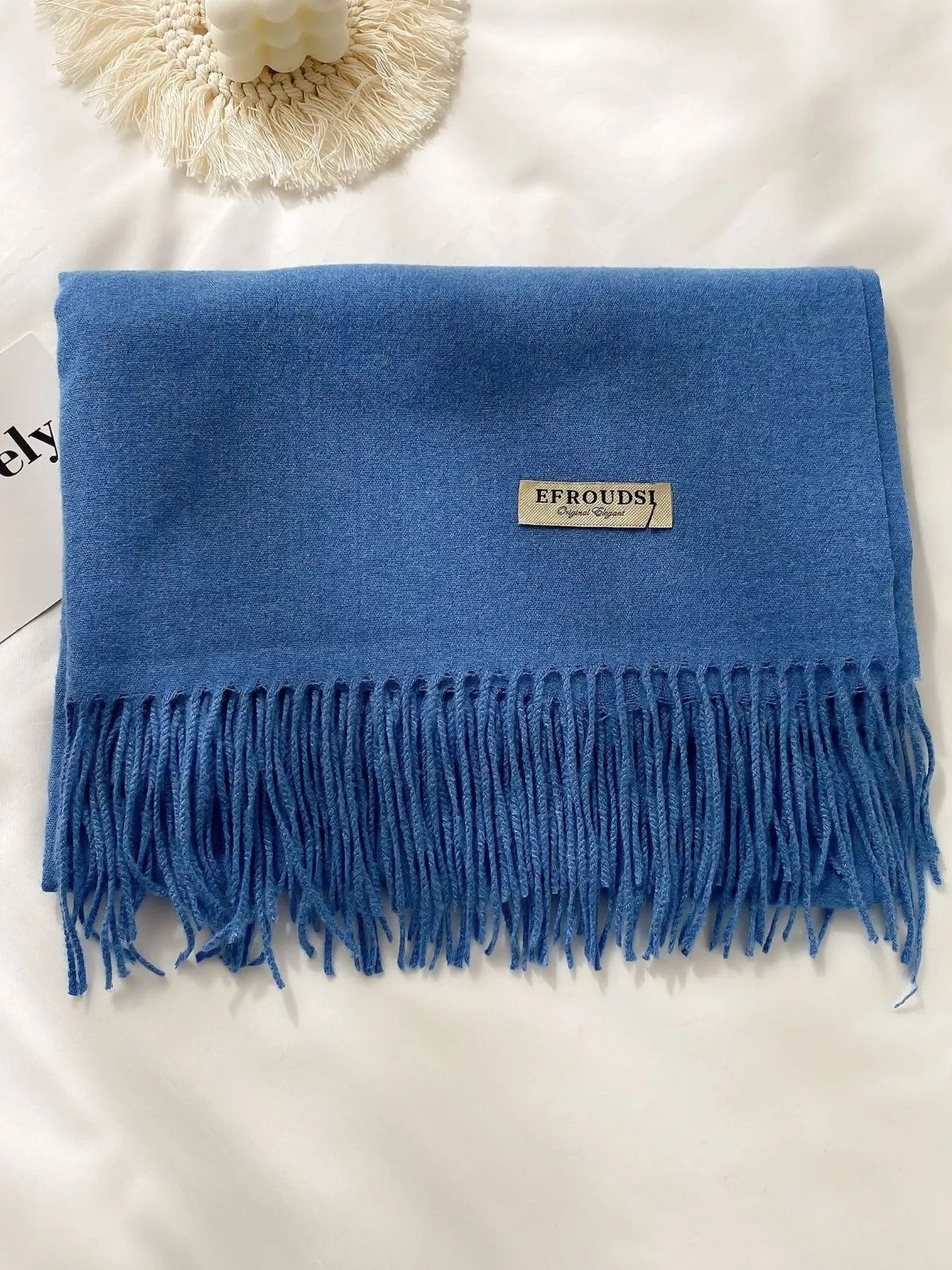 Fringe Solid Color Scarf - PBNJ FASHIONS