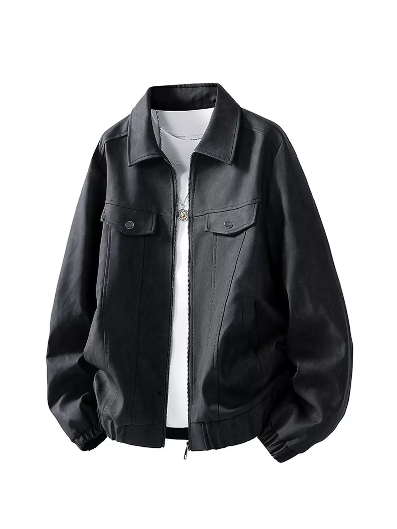 Men's Plus Size Casual Zip Up Jacket - PBNJ FASHIONS
