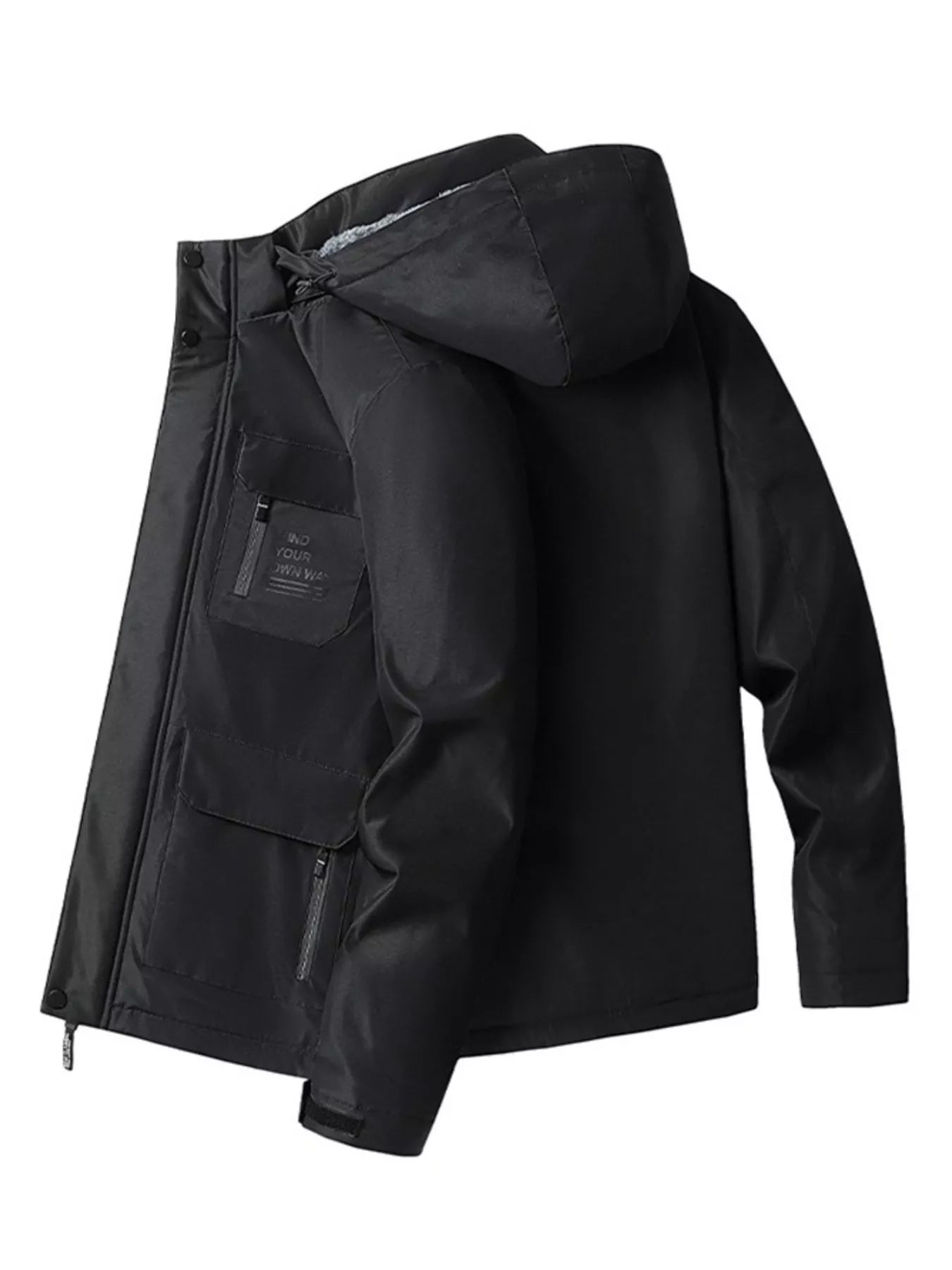 Men's Plus Size Warm Fleece Lined Hooded Winter Coat - PBNJ FASHIONS