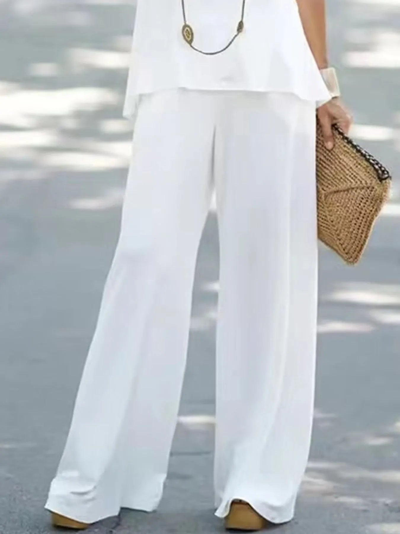 Halter Top and Wide Leg Pants Matching Set - PBNJ FASHIONS
