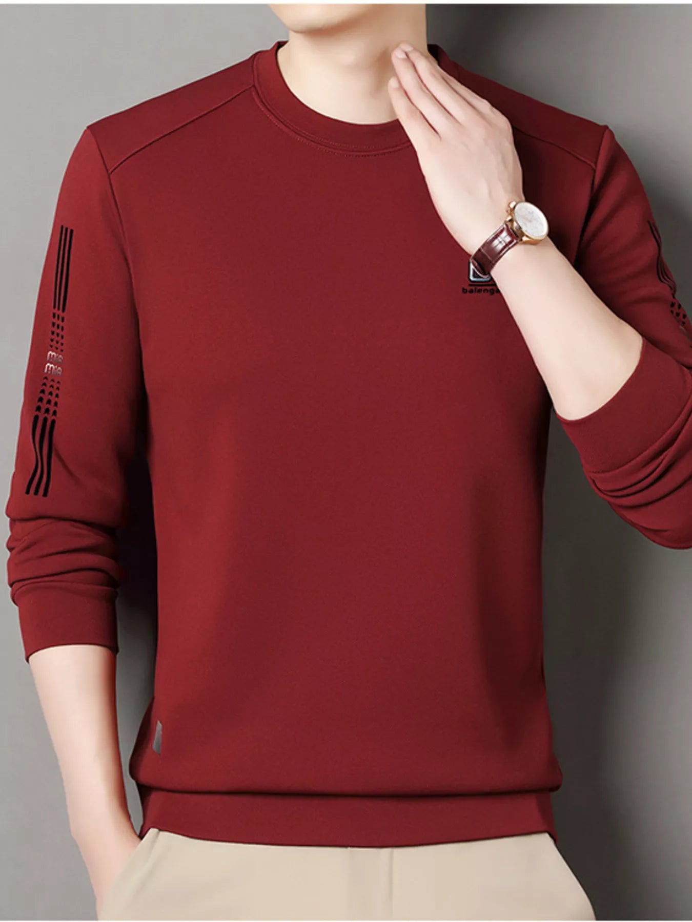 Men's Plus Size Casual Long Sleeve T-Shirt - PBNJ FASHIONS