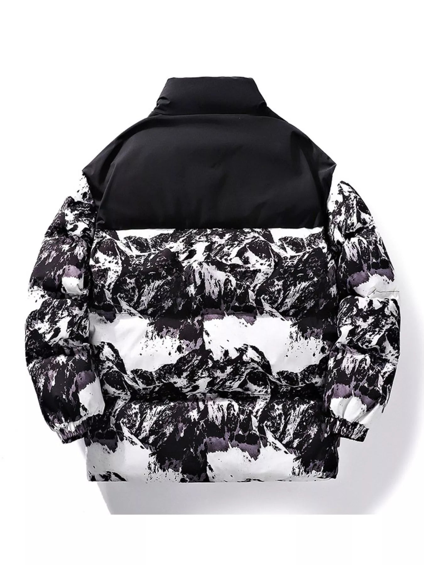 Men's Full Size Printed Padded Winter Coat Plus Size - PBNJ FASHIONS