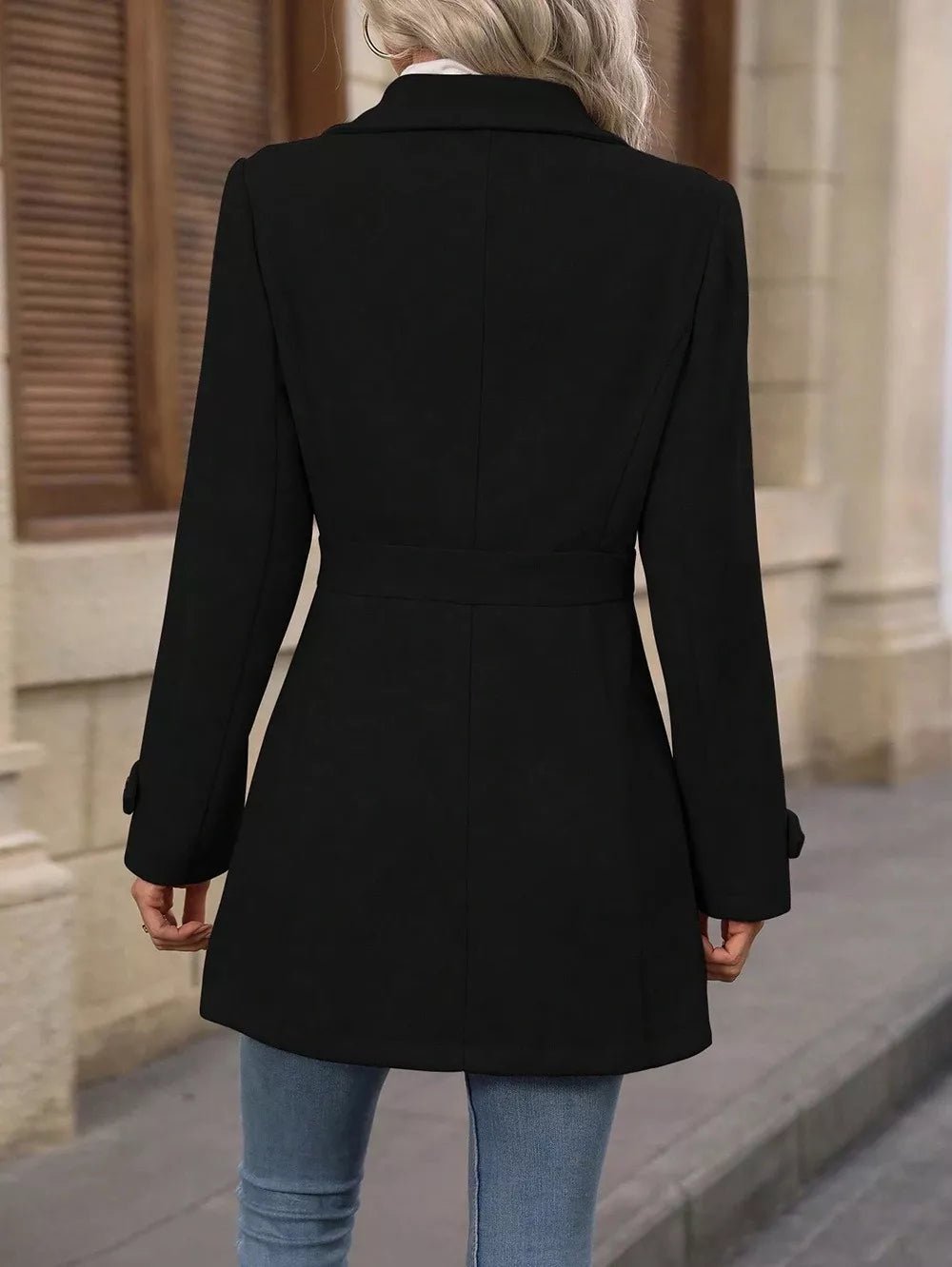 Collared Neck Button Up Coat - PBNJ FASHIONS