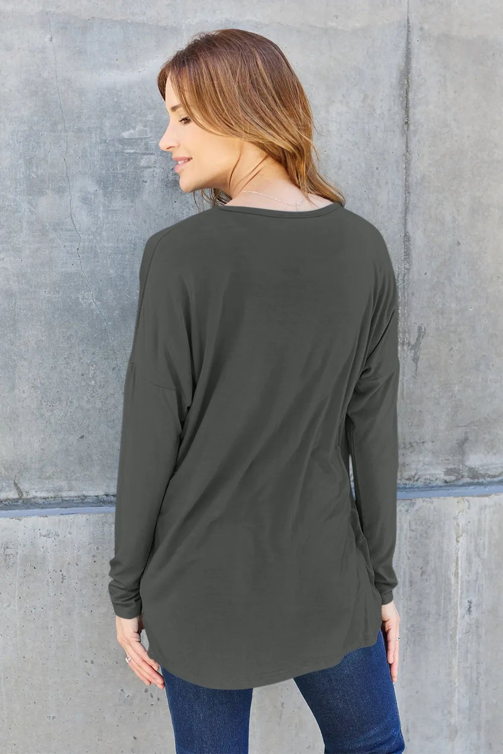 Basic Bae Full Size Round Neck Dropped Shoulder T-Shirt - PBNJ FASHIONS