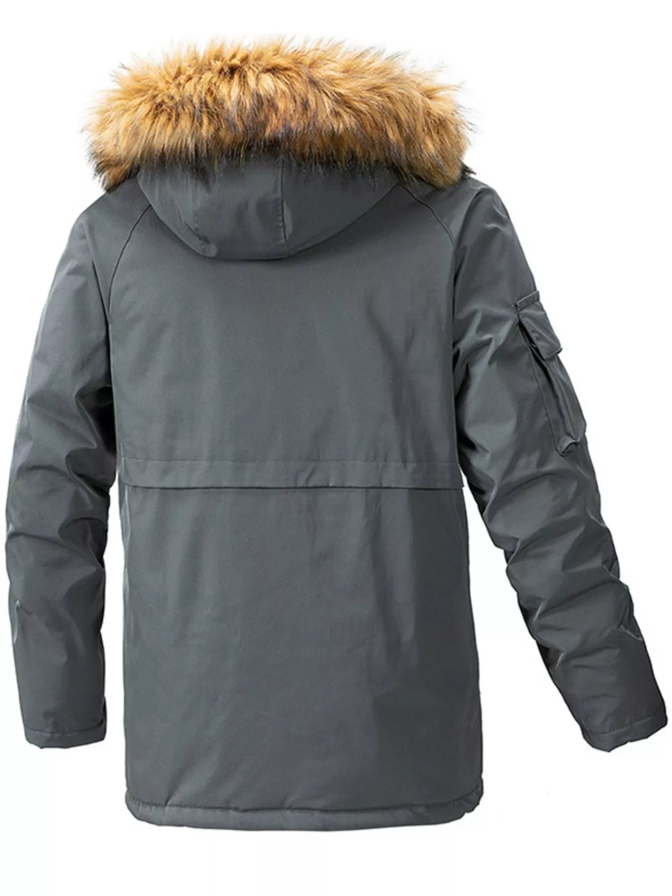 Men's Plus Size Fur Hooded Winter Parka Coat - PBNJ FASHIONS