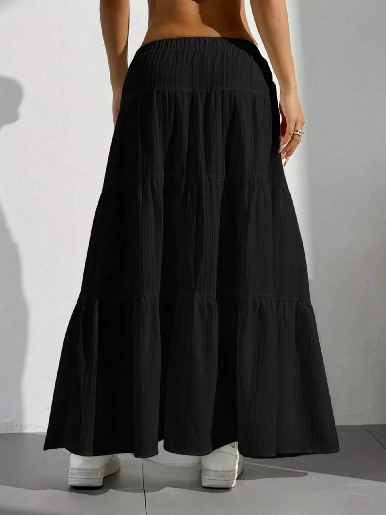 Flowy Tiered Maxi Skirt - PBNJ FASHIONS