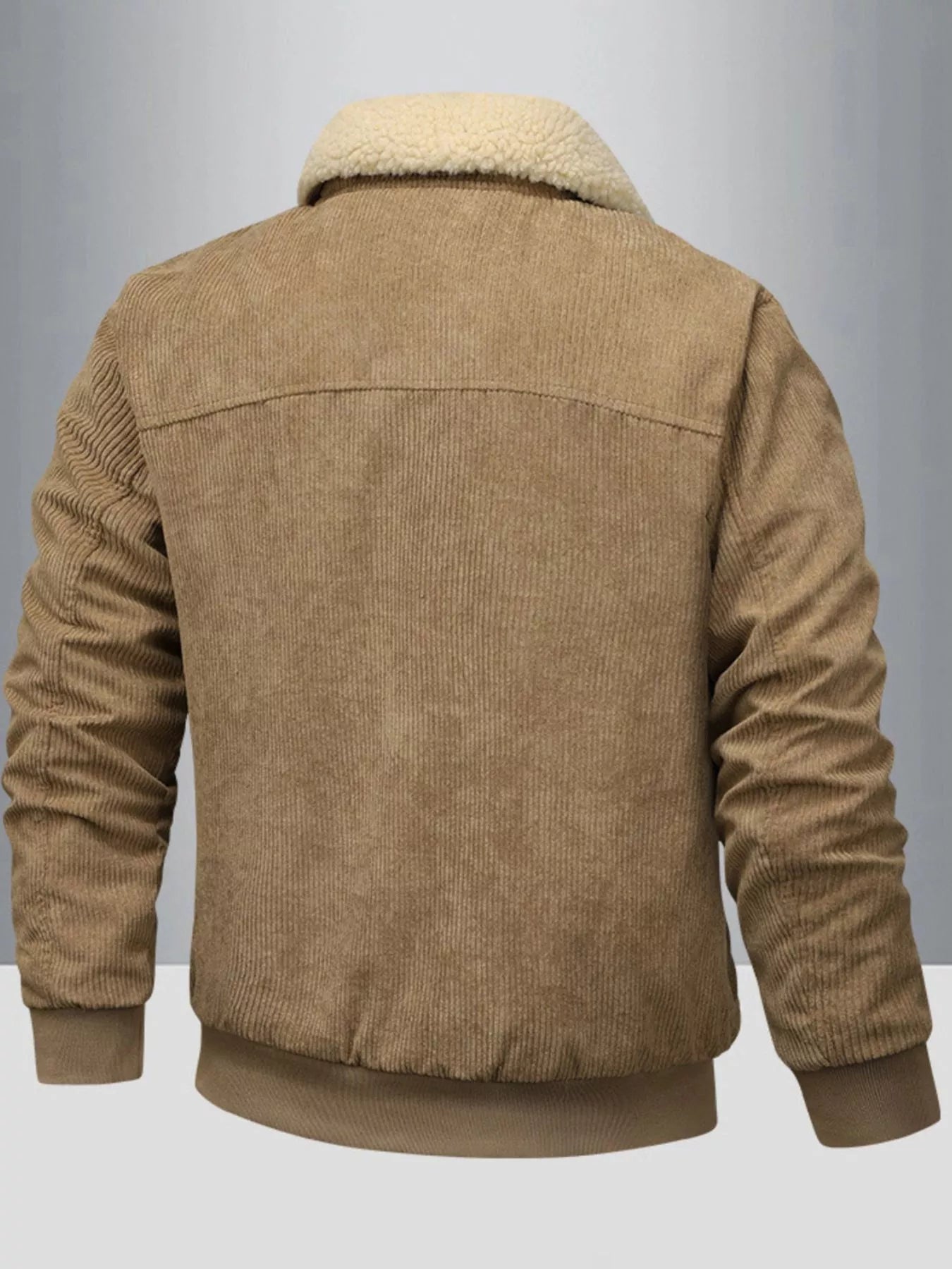 Men's Full Size Corduroy Sherpa Lined Winter Jacket Plus Size - PBNJ FASHIONS